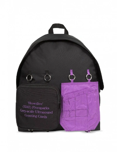 Shop Raf Simons Black & Vilolet Transformer Backpack In Multicolor