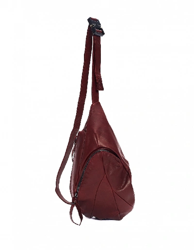 Shop Leon Emanuel Blanck Bordeaux Leather Crossbody Bag In White