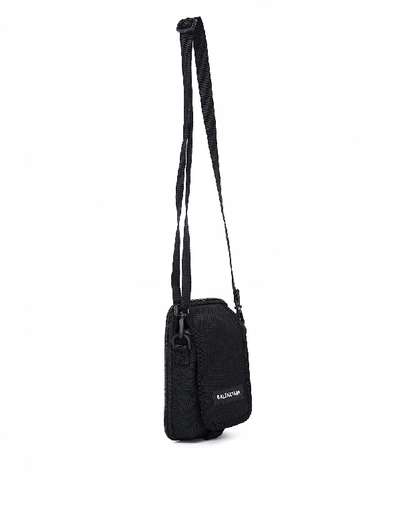 Shop Balenciaga Black Explorer Crossbody Pouch