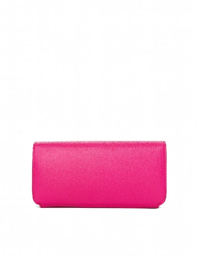 Shop Balenciaga Cash Pink Leather Wallet In White