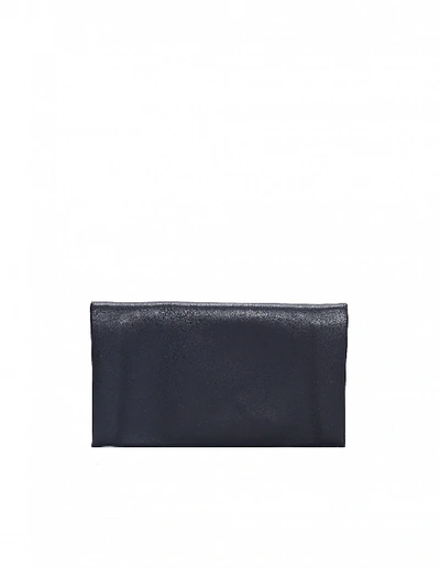 Shop Isaac Reina Black Shoulder Strap Leather Wallet