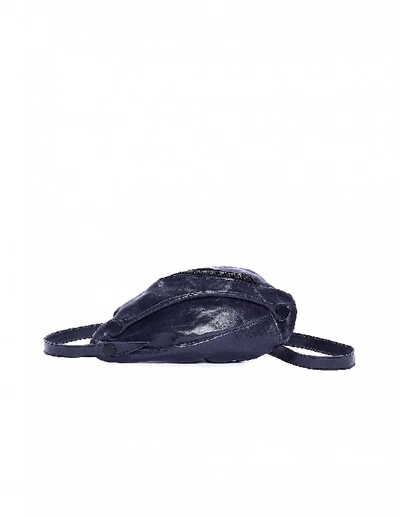 Shop Leon Emanuel Blanck Navy Blue Leather Clutch