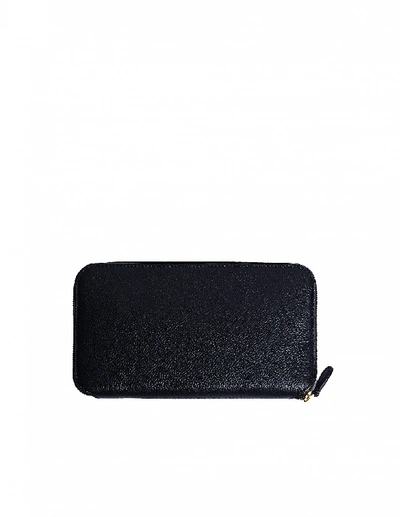 Shop Balenciaga Black Leather Logo Wallet