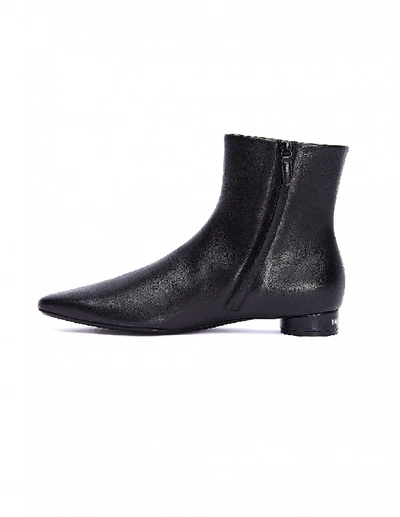 Balenciaga Oval Leather Ankle Boots In Black
