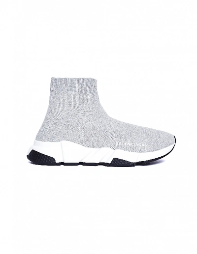 Shop Balenciaga Grey Speed Trainer Sneakers