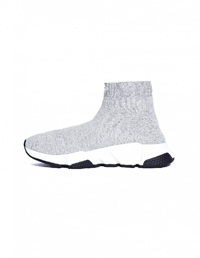 Shop Balenciaga Grey Speed Trainer Sneakers