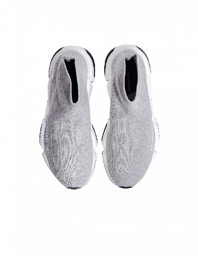 Shop Balenciaga Grey Speed Trainer Sneakers