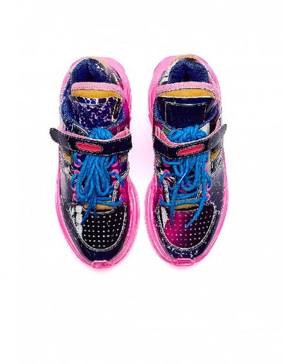 Shop Maison Margiela Flamingo Printed Retro Fit Sneakers In Multicolor