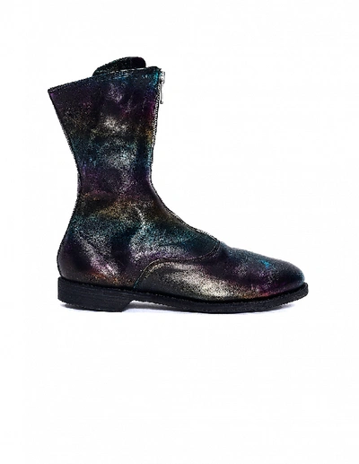 Shop Guidi Rainbow Leather Zip Boots In Multicolor