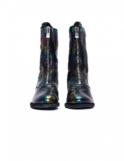 Shop Guidi Rainbow Leather Zip Boots In Multicolor