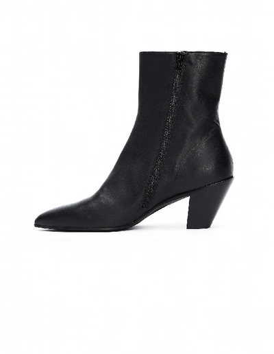 Shop A.f.vandevorst Black Leather Point Toe Ankle Boots