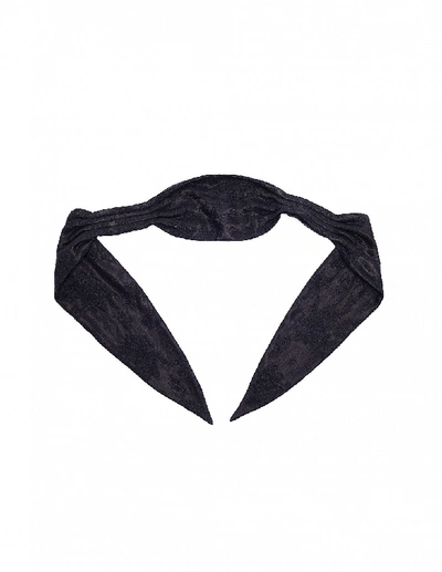 Shop Ann Demeulemeester Black Jacquard Bandana