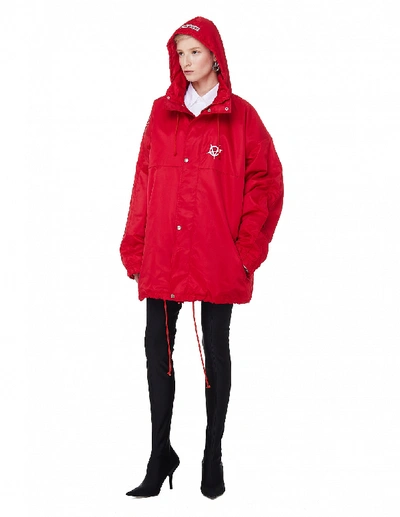 Shop Vetements Red Anarchy Windbreaker Jacket
