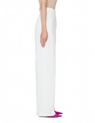 Shop The Row Matea Linen Trousers In White