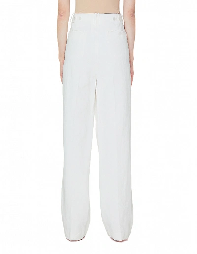 Shop The Row Matea Linen Trousers In White