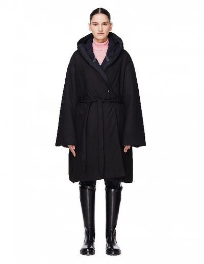 Shop Isaac Sellam Drolatique Down Padded Leather Parka In Black