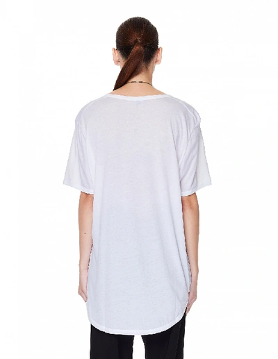 Shop Ann Demeulemeester White Printed Cotton T-shirt