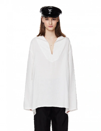 Shop Ann Demeulemeester White Cotton Shirt
