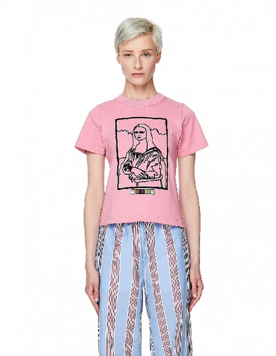 Shop Maisie Wilen Pink Cotton T-shirt In Blue