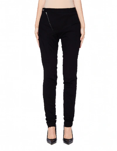 Shop Leon Emanuel Blanck Distressed Cotton Trousers In Black