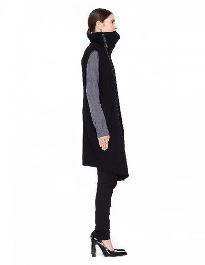 Shop Leon Emanuel Blanck Zip-up Wool Mix Vest In Black
