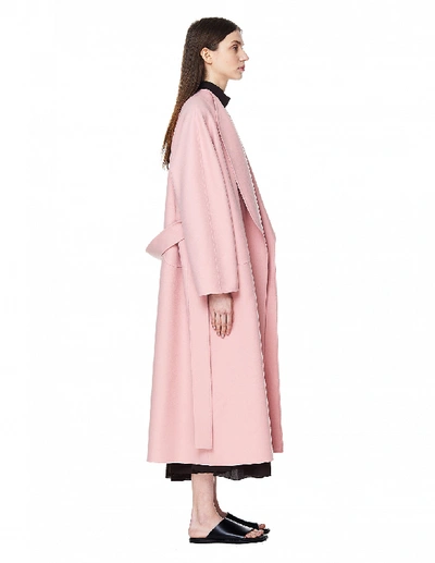 Shop The Row Pink Cashmere Celete Belted Coat