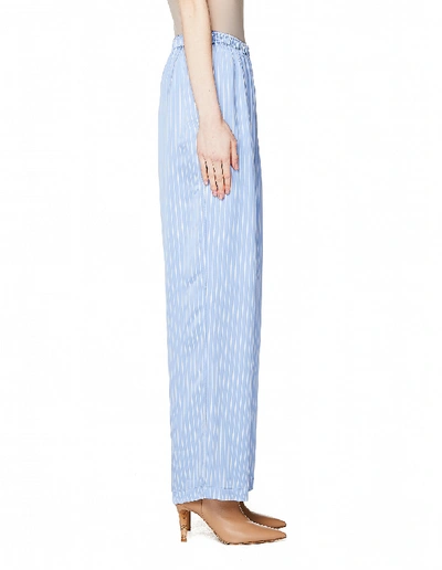 Shop Balenciaga Blue Striped Pajamas Pants