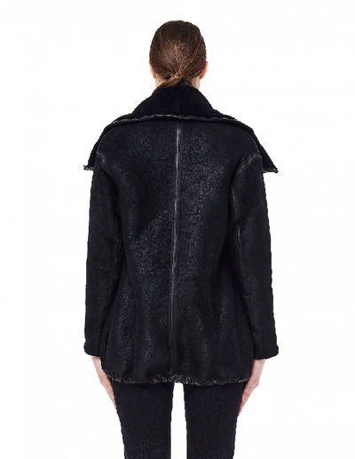 Shop Isaac Sellam Reversible Shearling Jacket In Black