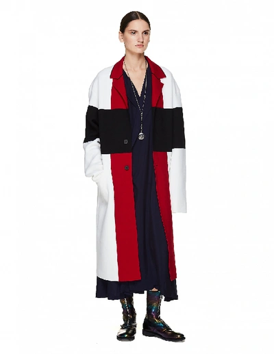 Shop Haider Ackermann Multicolor Wool Knitted Coat