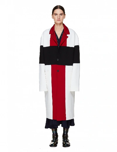 Shop Haider Ackermann Multicolor Wool Knitted Coat