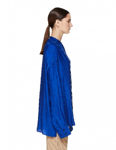 Shop Haider Ackermann Blue Polka-dot Blouse