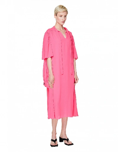 Shop Balenciaga Pink Tie-up Dress