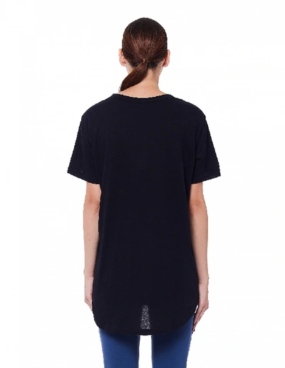 Shop Ann Demeulemeester Printed Black Cotton T-shirt