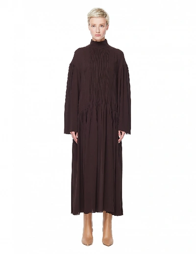 Shop The Row Brown Silk Teresa Dress