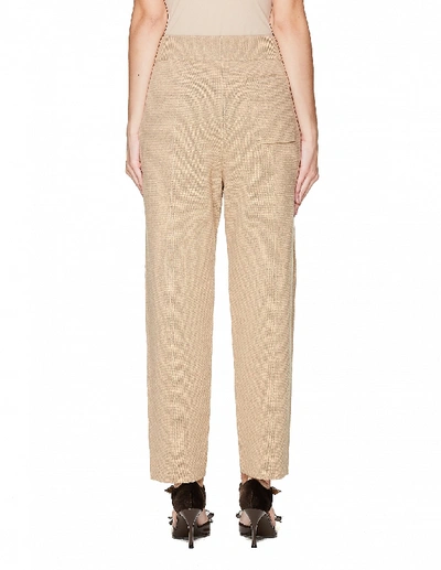 Shop Haider Ackermann Beige Wool & Cashmere Knitted Trousers