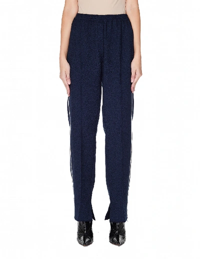 Shop Golden Goose Navy Blue Wool Trousers