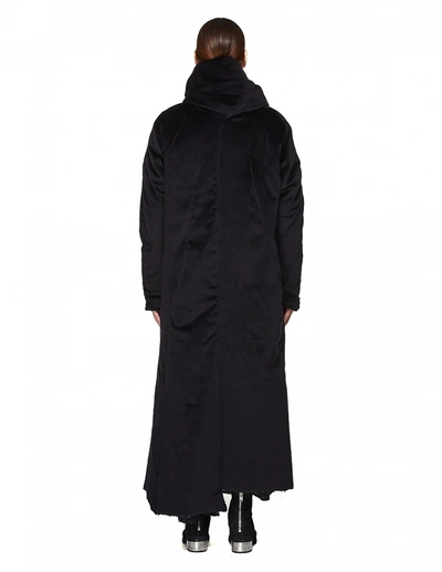 Shop Leon Emanuel Blanck Black Velvet Padded Coat