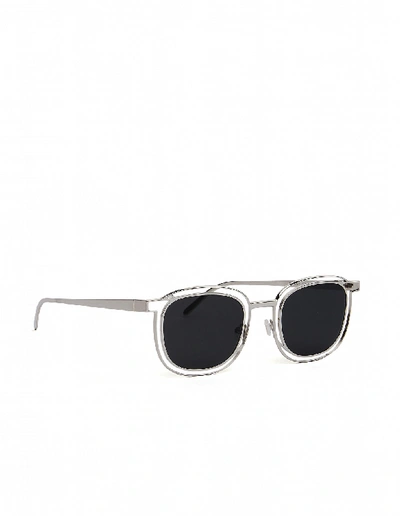 Shop Thierry Lasry Vigilanty Titanium Singlasses In Silver