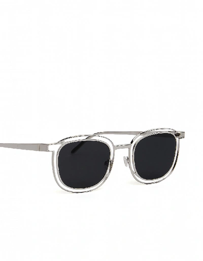 Shop Thierry Lasry Vigilanty Titanium Singlasses In Silver