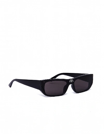 Shop Balenciaga Black Barrow Bb Sunglasses