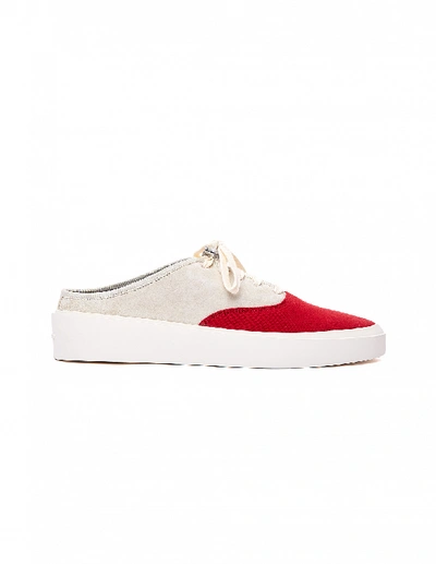 Shop Fear Of God Beige & Red 101 Backless Sneakers