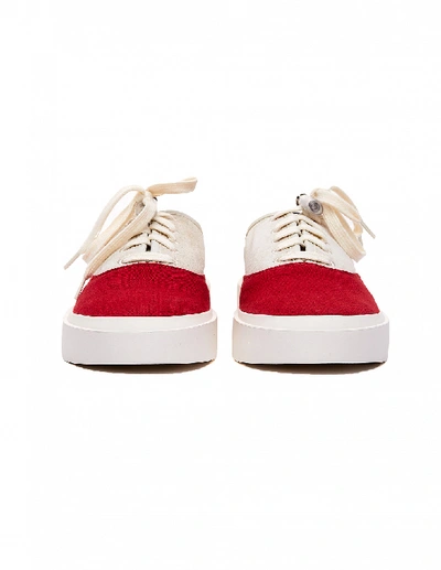 Shop Fear Of God Beige & Red 101 Backless Sneakers