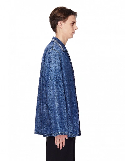 Shop Maison Margiela Blue Denim Shirt