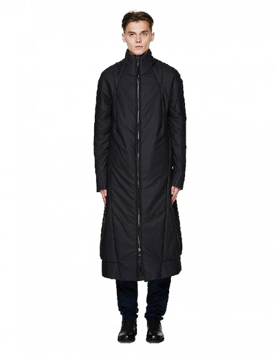 Shop Leon Emanuel Blanck Black Padded Zip-up Parka Coat