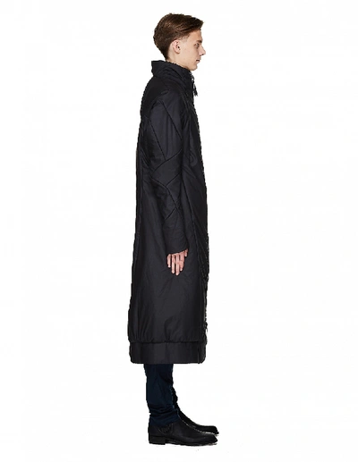 Shop Leon Emanuel Blanck Black Padded Zip-up Parka Coat