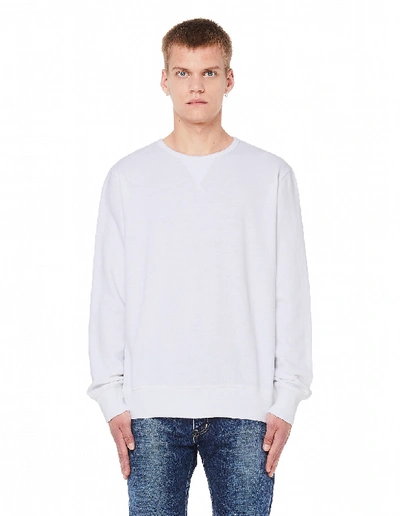Shop 120% Lino White Linen & Cotton Sweatshirt