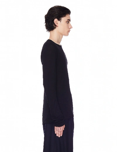 Shop Ann Demeulemeester Yves Black Long Sleeve T-shirt