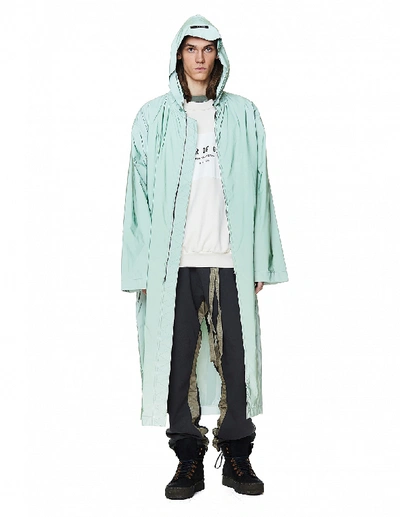 Shop Fear Of God Green Reflective Hooded Coat