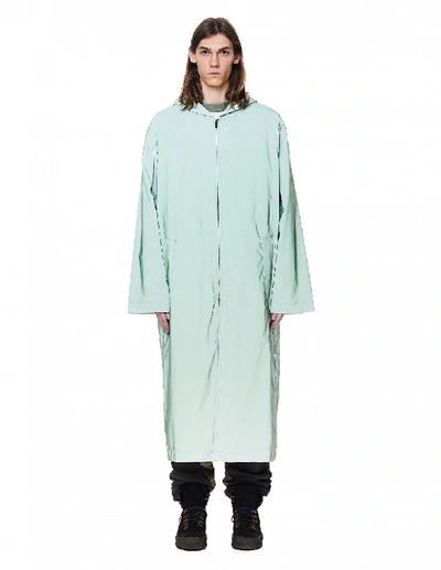 Shop Fear Of God Green Reflective Hooded Coat