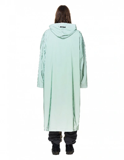 Shop Fear Of God Green Reflective Hooded Coat